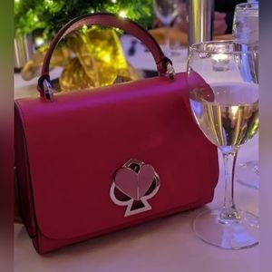 Kate Spade Nicola Twistlock Purse in Hot Chili